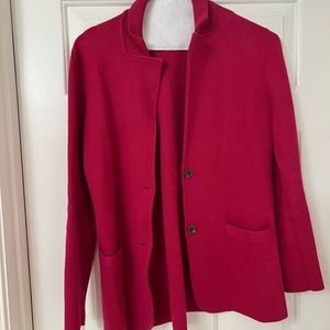 J crew factory sweater blazer raspberry medium